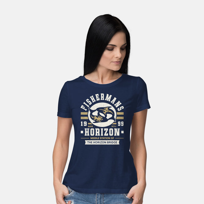 Fishermans Horizon Crest-Womens-Basic-Tee-LAGELANTEE