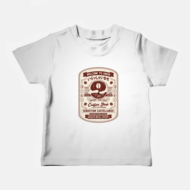 Immersive Mental World Coffee Crest-Baby-Basic-Tee-LAGELANTEE