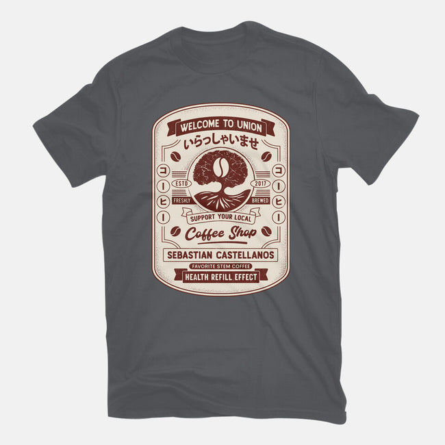 Immersive Mental World Coffee Crest-Mens-Premium-Tee-LAGELANTEE