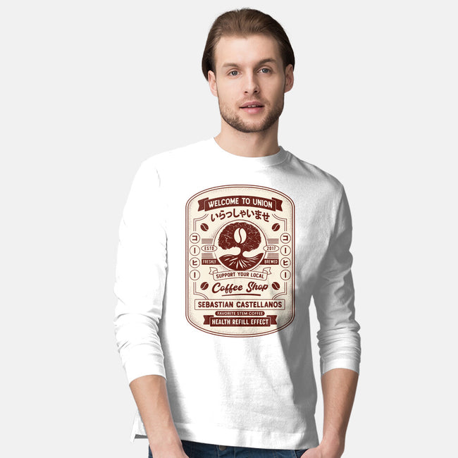 Immersive Mental World Coffee Crest-Mens-Long Sleeved-Tee-LAGELANTEE