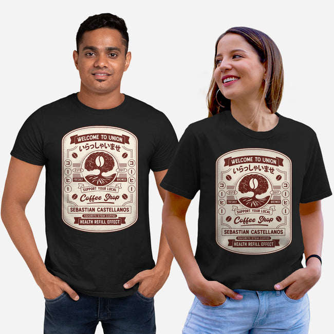 Immersive Mental World Coffee Crest-Unisex-Basic-Tee-LAGELANTEE