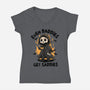 Even Baddies Get Saddies-Womens-V-Neck-Tee-Trendlory