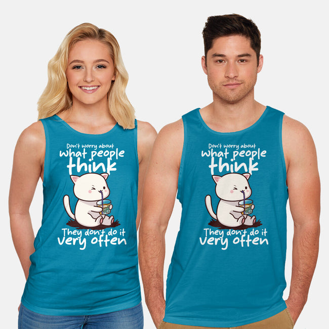 Don't Worry What People Think-Unisex-Basic-Tank-fanfabio