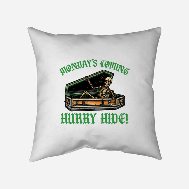 Monday’s Coming-None-Removable Cover w Insert-Throw Pillow-glitchygorilla