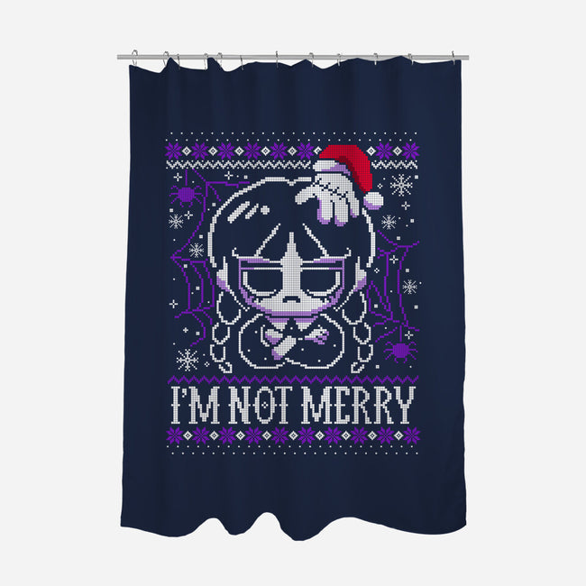 Wednesday Ugly Sweater-None-Polyester-Shower Curtain-NemiMakeit