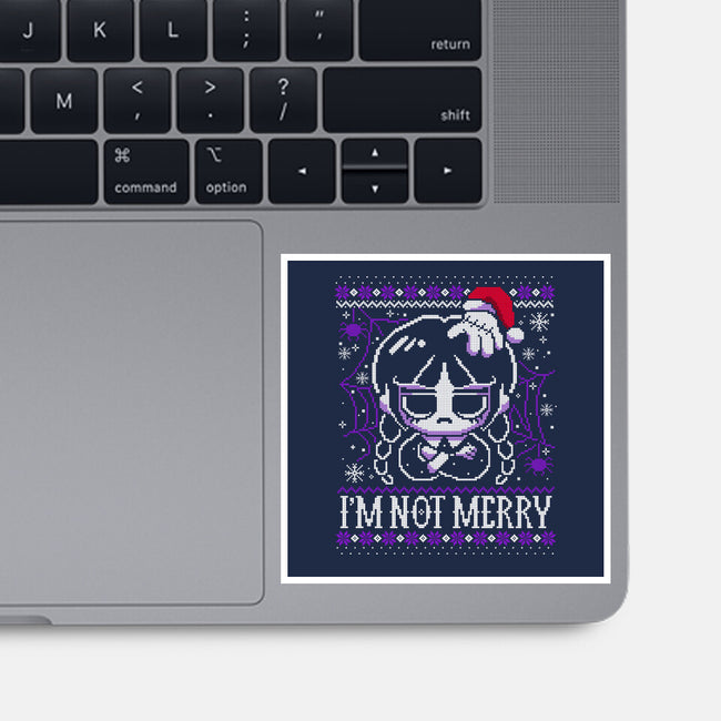 Wednesday Ugly Sweater-None-Glossy-Sticker-NemiMakeit