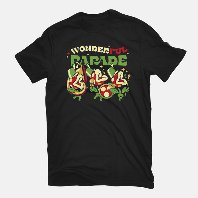 Piranha Plant Parade-Unisex-Basic-Tee-tobefonseca