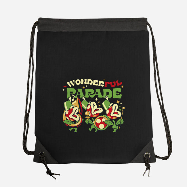 Piranha Plant Parade-None-Drawstring-Bag-tobefonseca