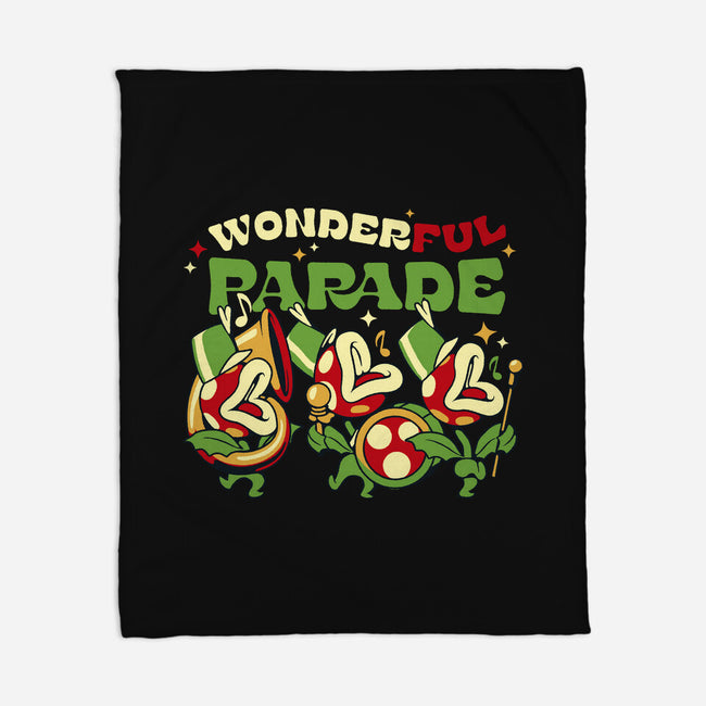 Piranha Plant Parade-None-Fleece-Blanket-tobefonseca