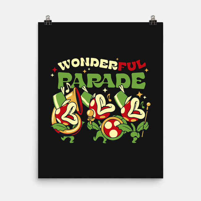 Piranha Plant Parade-None-Matte-Poster-tobefonseca