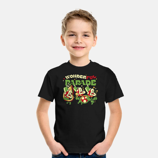 Piranha Plant Parade-Youth-Basic-Tee-tobefonseca