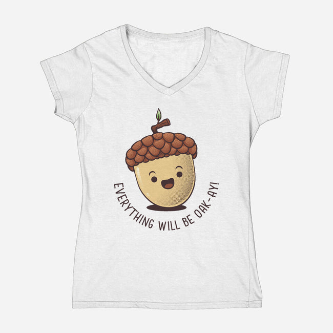 Oak-Ay Kawaii Seed-Womens-V-Neck-Tee-tobefonseca