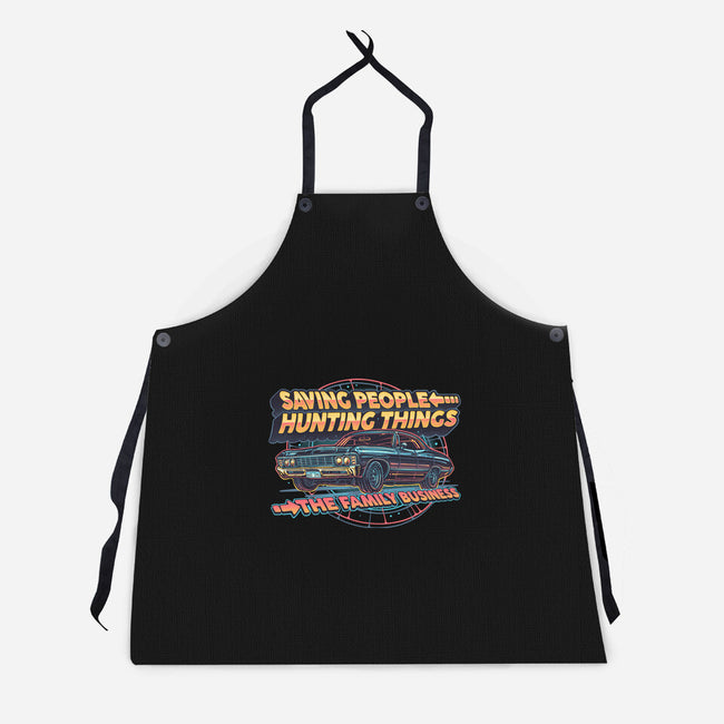 Family Business Vehicle-Unisex-Kitchen-Apron-glitchygorilla