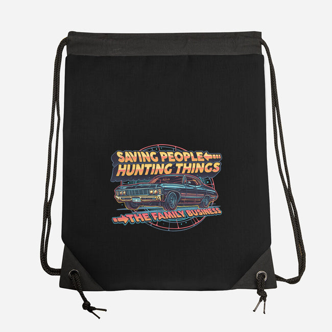 Family Business Vehicle-None-Drawstring-Bag-glitchygorilla