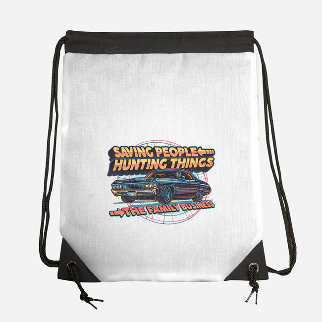 Family Business Vehicle-None-Drawstring-Bag-glitchygorilla