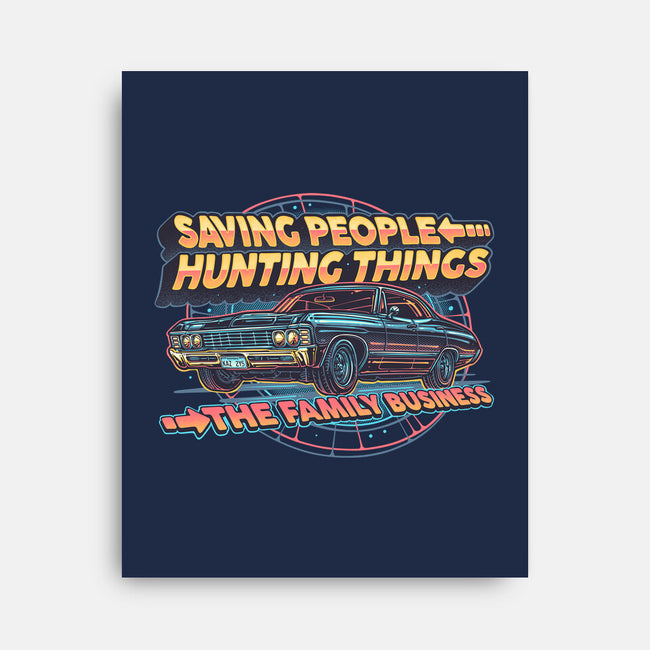 Family Business Vehicle-None-Stretched-Canvas-glitchygorilla