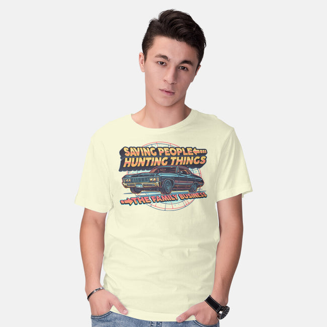 Family Business Vehicle-Mens-Basic-Tee-glitchygorilla