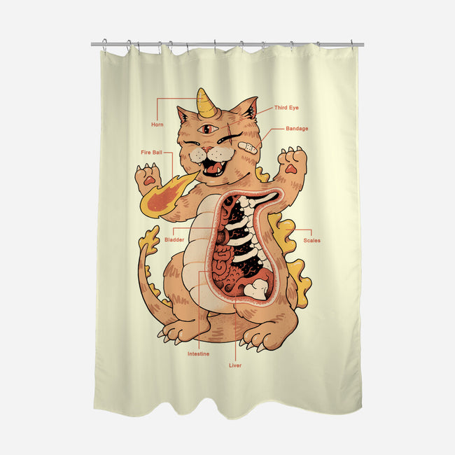 X-Ray Kaiju Meowster-None-Polyester-Shower Curtain-vp021