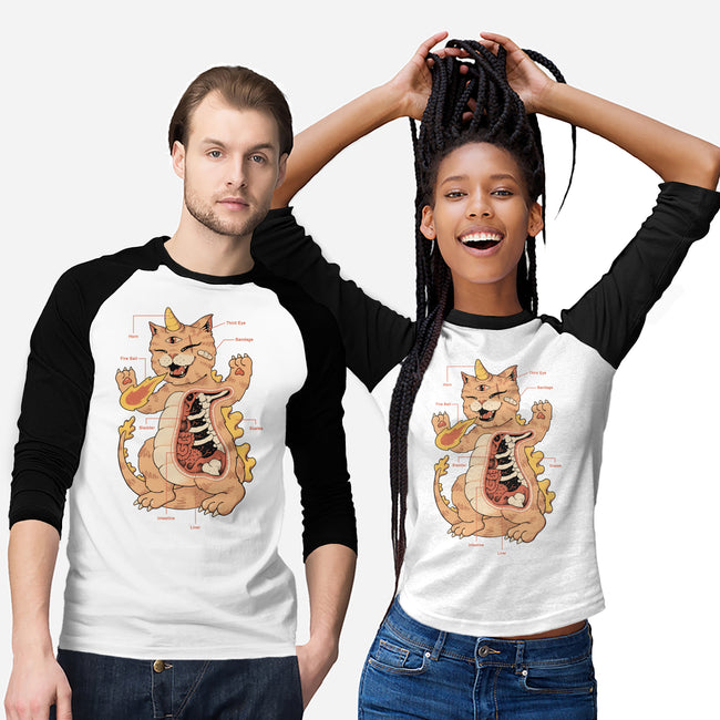 X-Ray Kaiju Meowster-Unisex-Baseball-Tee-vp021