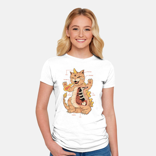 X-Ray Kaiju Meowster-Womens-Fitted-Tee-vp021