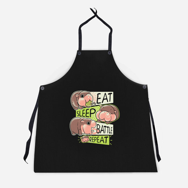 Baby Pygmy Hippo-Unisex-Kitchen-Apron-naomori