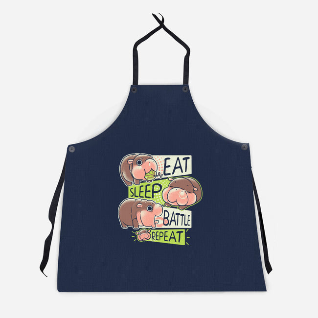 Baby Pygmy Hippo-Unisex-Kitchen-Apron-naomori