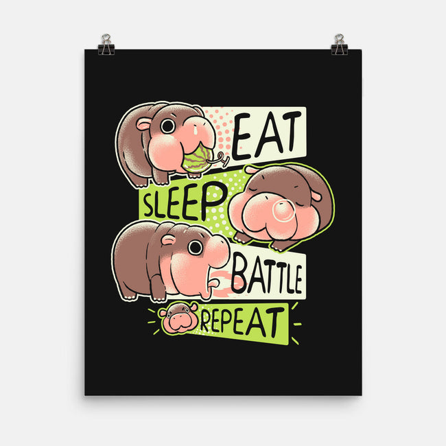 Baby Pygmy Hippo-None-Matte-Poster-naomori