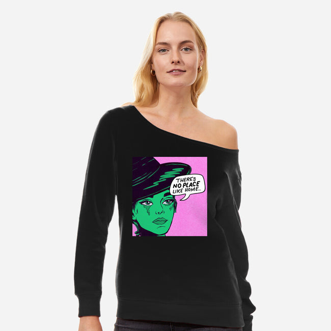 Totally Wicked-Womens-Off Shoulder-Sweatshirt-SCelano Design