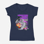 Megatron Toast Crunch-Womens-V-Neck-Tee-Ozzy Fernandez