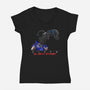 Alien Ejection-Womens-V-Neck-Tee-Ozzy Fernandez