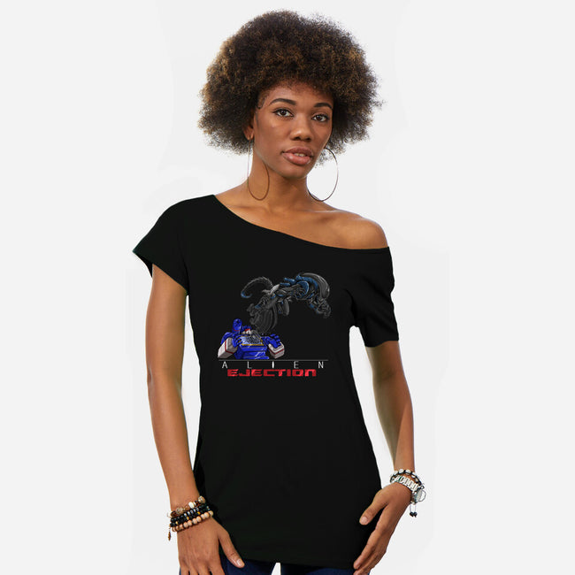 Alien Ejection-Womens-Off Shoulder-Tee-Ozzy Fernandez