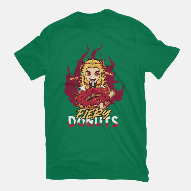 Rengoku's Fiery Donuts-Womens-Fitted-Tee-janlangpoako