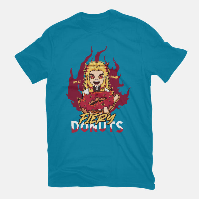 Rengoku's Fiery Donuts-Womens-Fitted-Tee-janlangpoako