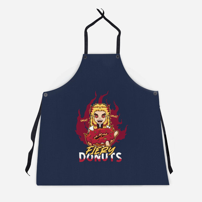 Rengoku's Fiery Donuts-Unisex-Kitchen-Apron-janlangpoako