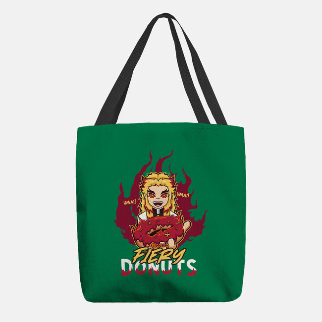 Rengoku's Fiery Donuts-None-Basic Tote-Bag-janlangpoako