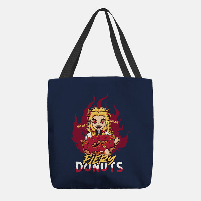 Rengoku's Fiery Donuts-None-Basic Tote-Bag-janlangpoako