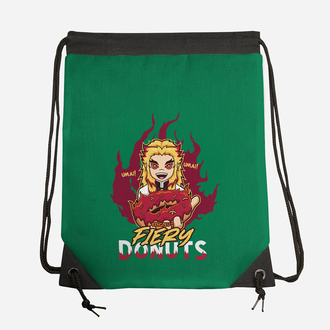 Rengoku's Fiery Donuts-None-Drawstring-Bag-janlangpoako