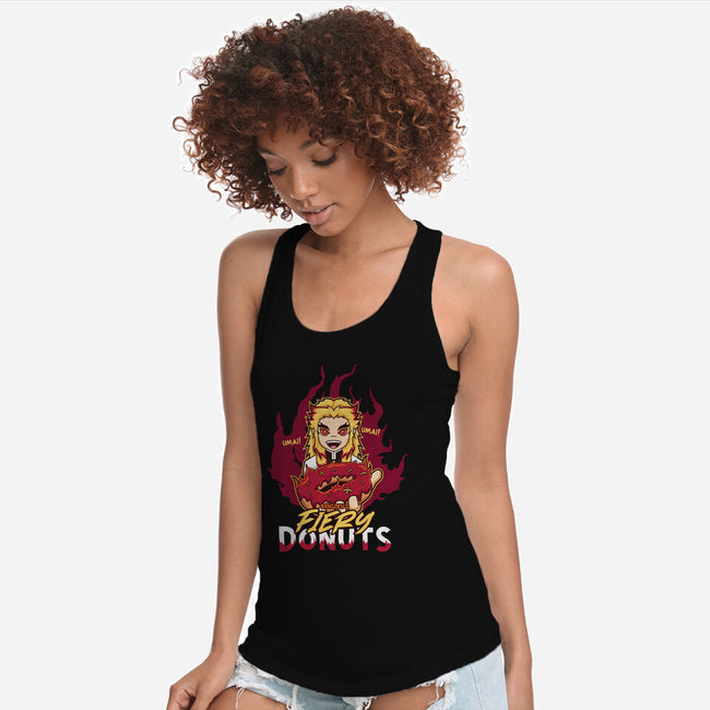 Rengoku's Fiery Donuts-Womens-Racerback-Tank-janlangpoako