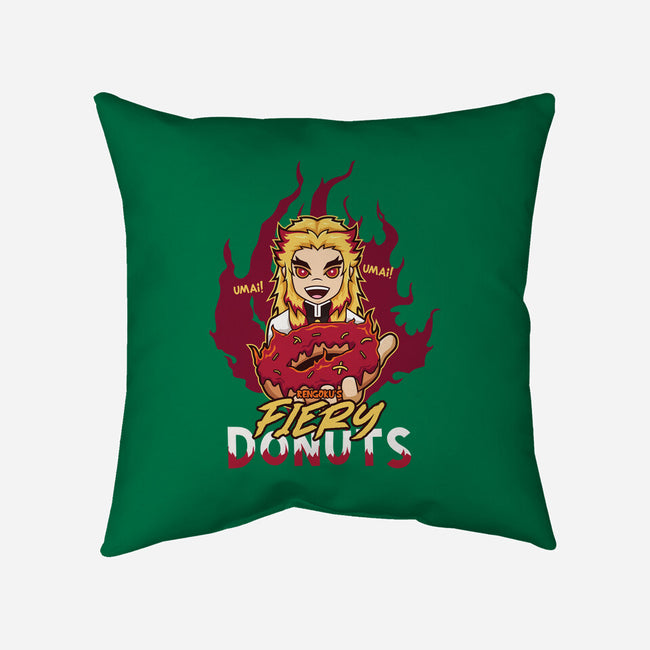 Rengoku's Fiery Donuts-None-Removable Cover w Insert-Throw Pillow-janlangpoako