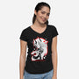 The Receptionist Loonie-Womens-V-Neck-Tee-hypertwenty