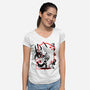 The Receptionist Loonie-Womens-V-Neck-Tee-hypertwenty