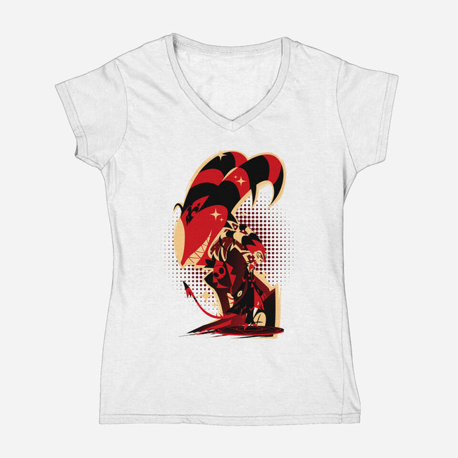 The Boss Blitzo-Womens-V-Neck-Tee-hypertwenty