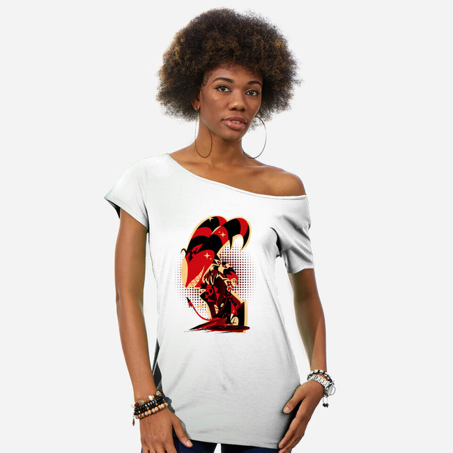 The Boss Blitzo-Womens-Off Shoulder-Tee-hypertwenty