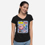 Action Figure-Womens-V-Neck-Tee-D0pp3l94n63r