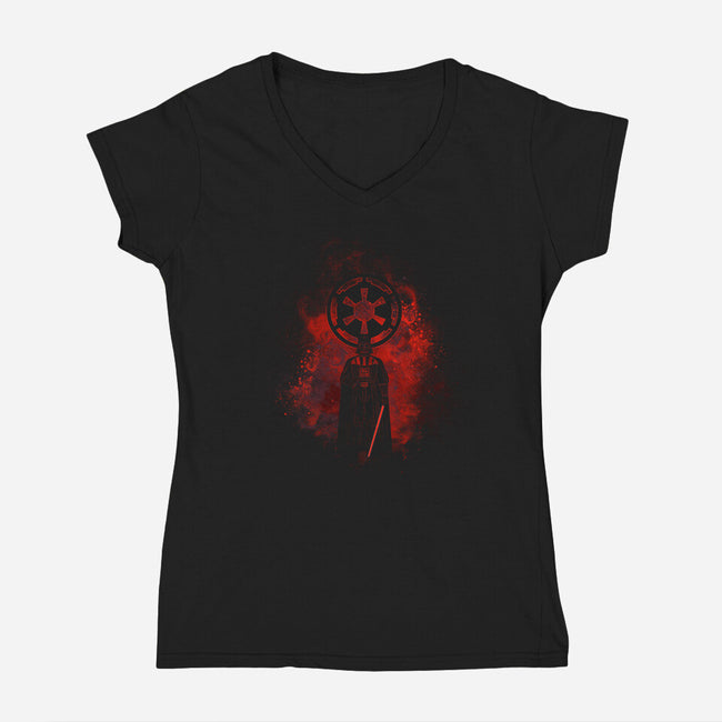 Empire Art-Womens-V-Neck-Tee-Donnie