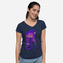 Nostalgia Vengeance-Womens-V-Neck-Tee-Donnie