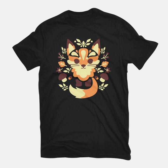 Autumn Fox Symmetry-Womens-Basic-Tee-NemiMakeit