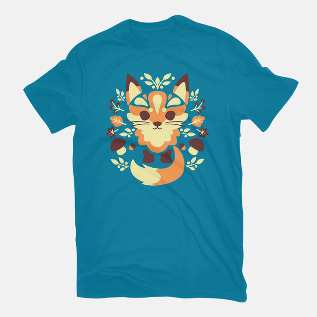 Autumn Fox Symmetry-Mens-Heavyweight-Tee-NemiMakeit