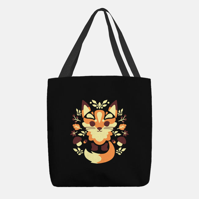 Autumn Fox Symmetry-None-Basic Tote-Bag-NemiMakeit