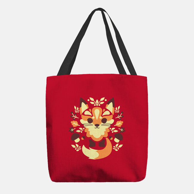 Autumn Fox Symmetry-None-Basic Tote-Bag-NemiMakeit